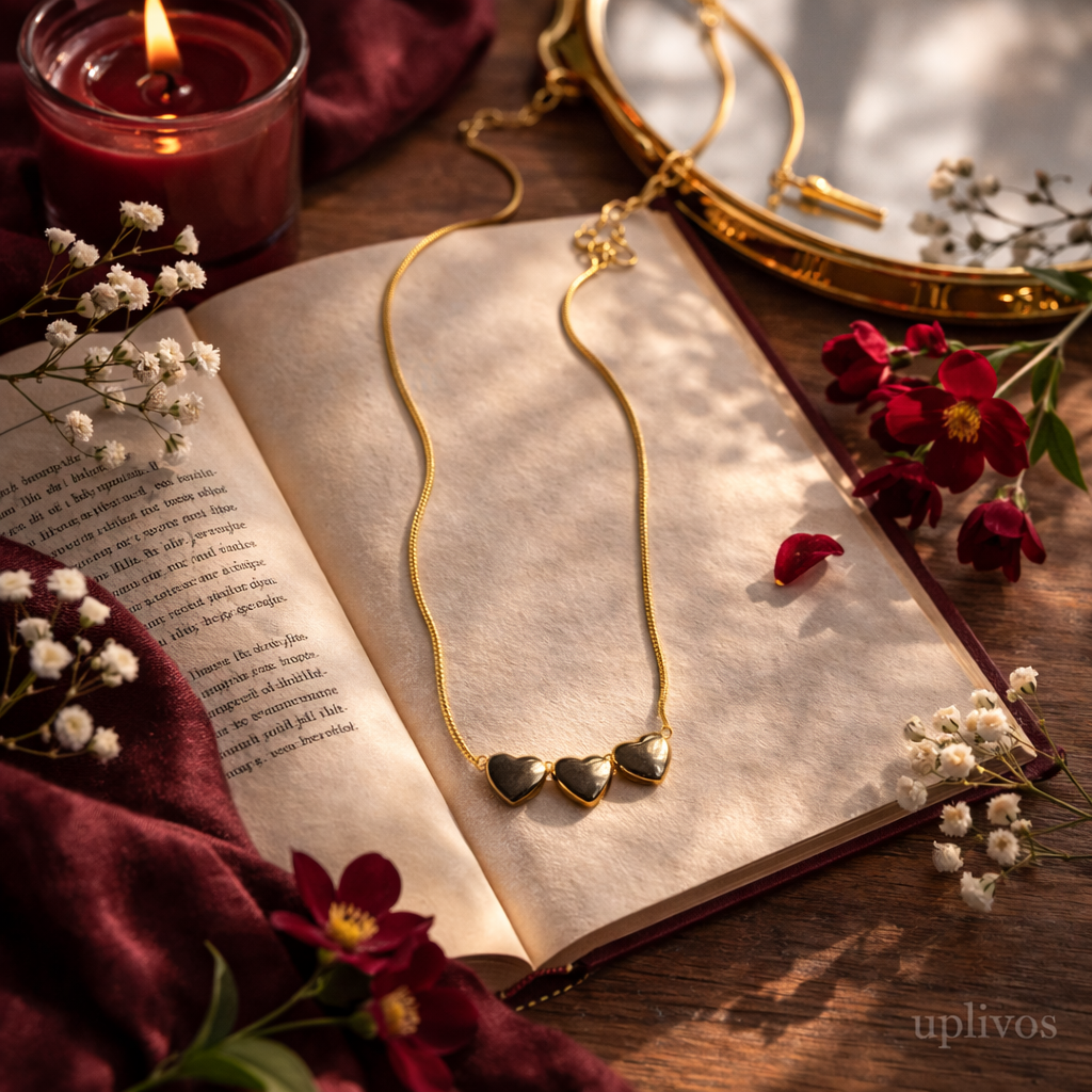 Uplivos Amora Trio Heart Necklace